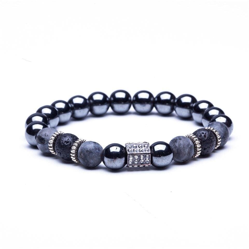 Bracelet Perles Magnétique en Pierre - Mon Bracelet Homme