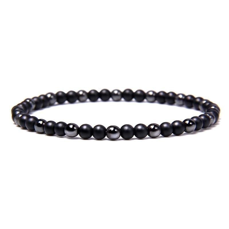 Bracelet Perles Minimaliste Pour Homme En Hématite - Mon Bracelet Homme