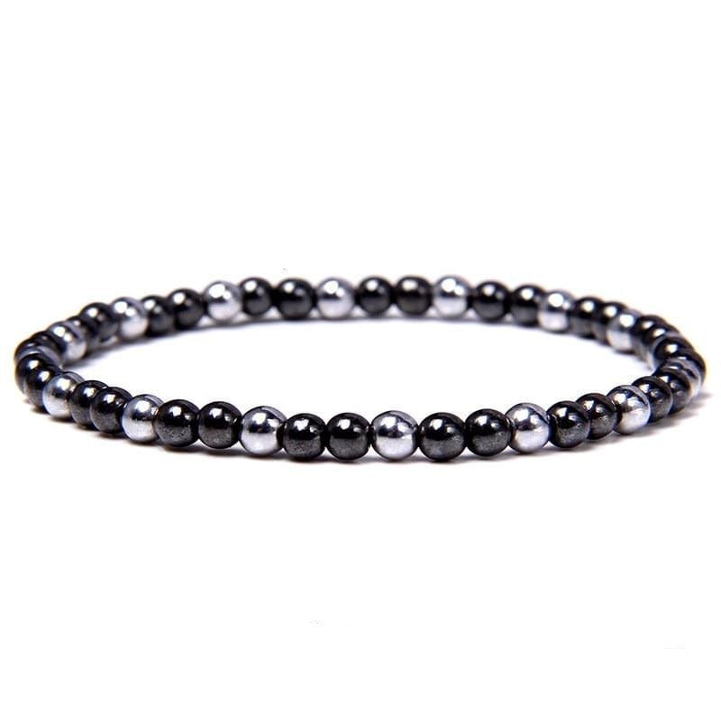 Bracelet Perles Minimaliste Pour Homme En Hématite - Mon Bracelet Homme