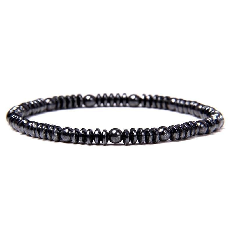 Bracelet Perles Minimaliste Pour Homme En Hématite - Mon Bracelet Homme
