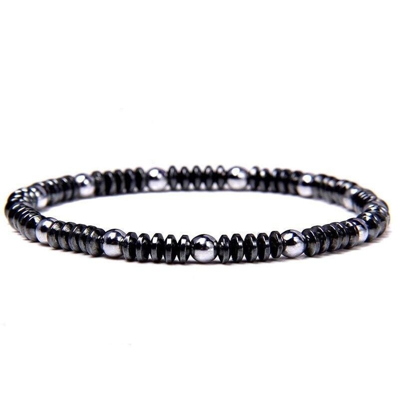 Bracelet Perles Minimaliste Pour Homme En Hématite - Mon Bracelet Homme