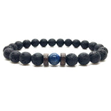 Bracelet Perles Pierre Volcanique Homme - Mon Bracelet Homme