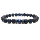 Bracelet Perles Pierre Volcanique Homme - Mon Bracelet Homme