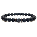 Bracelet Perles Pierre Volcanique Homme - Mon Bracelet Homme