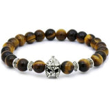 Bracelet Pierre de Lave Casque de Gladiateur en Perle - Mon Bracelet Homme