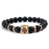 Bracelet Pierre de Lave Léopard Sauvage en Perle