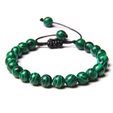 Bracelet Pierre De Malachite Réglable pour Homme en Perles