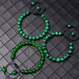 Bracelet Pierre De Malachite Réglable pour Homme en Perles - Mon Bracelet Homme