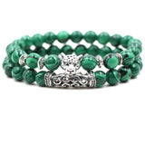 Bracelet Pierre Naturelle Malachite pour Homme en Perles