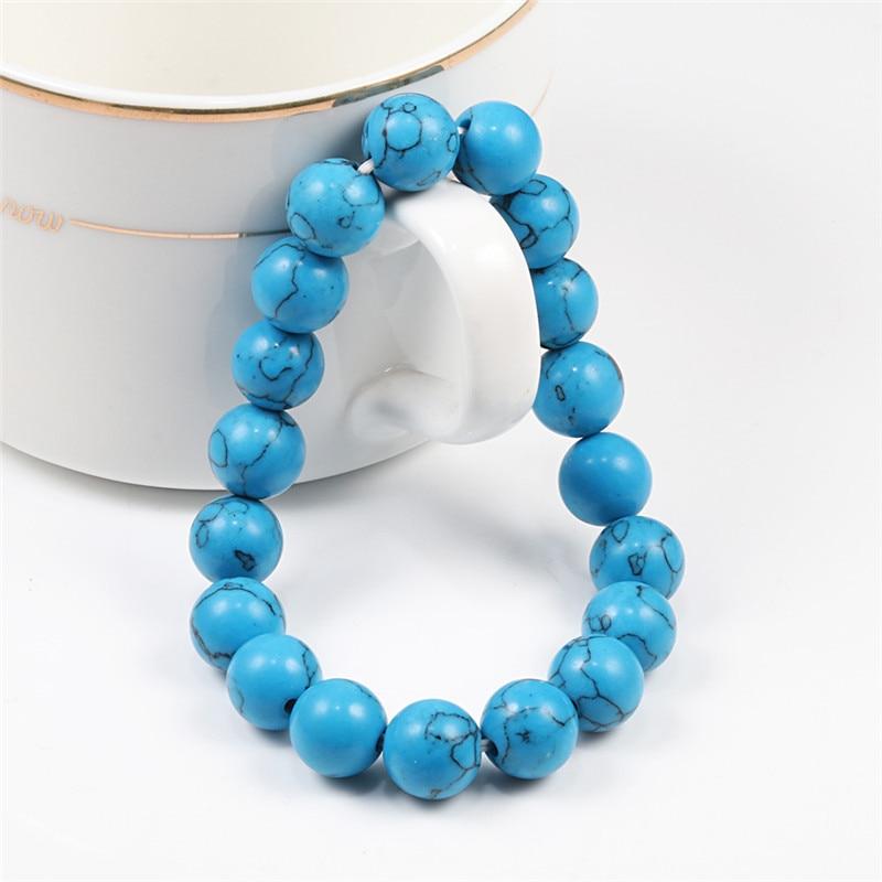 Bracelet Pierre Turquoise Véritable Pour Homme (Perle) - Mon Bracelet Homme