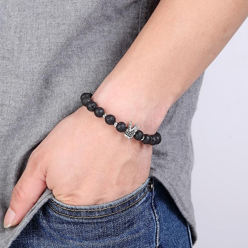 Bracelet Pierres de Lave Homme Indétrônable - Mon Bracelet Homme