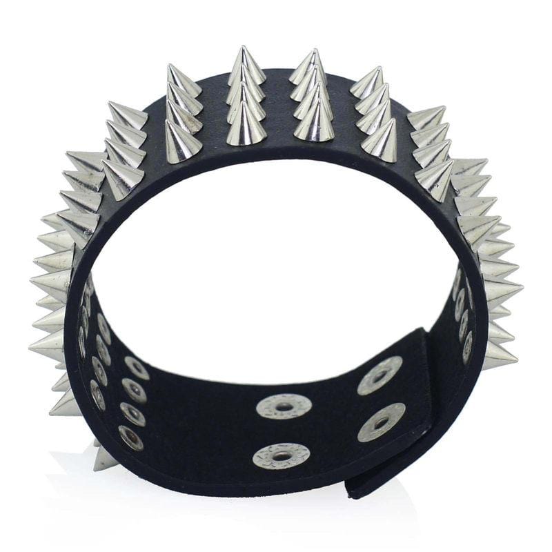 Bracelet Pique Gothique en Cuir - Mon Bracelet Homme