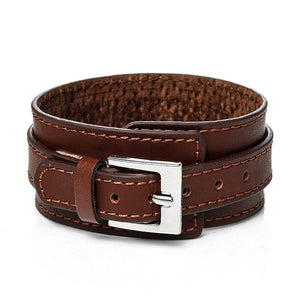Bracelet Poignet de Force en Cuir - Mon Bracelet Homme