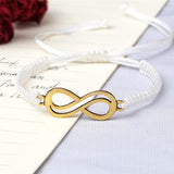 Bracelet Porte-Bonheur Infini Tressé en Corde Blanche - Mon Bracelet Homme