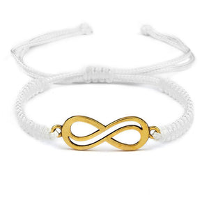 Bracelet Porte-Bonheur Infini Tressé en Corde Blanche - Mon Bracelet Homme