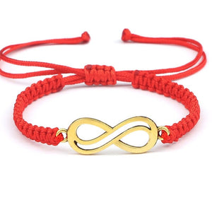Bracelet Porte-Bonheur Infini Tressé En Corde Rouge - Mon Bracelet Homme