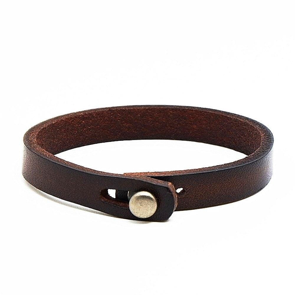 Bracelet Réglable Discret En Cuir Véritable Pour Homme - Mon Bracelet Homme