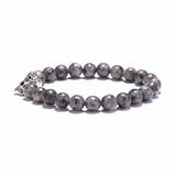 Bracelet Tête De Mort En Pierres Semi Precieuses | Mon Bracelet Homme