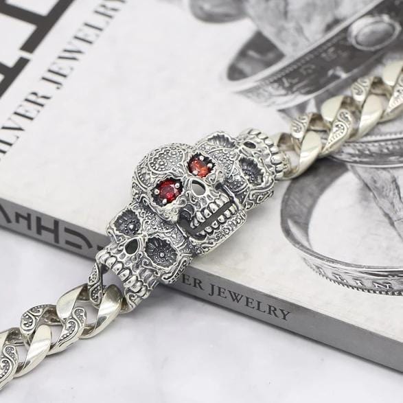 Bracelet Tête De Mort Luxe | Mon Bracelet Homme
