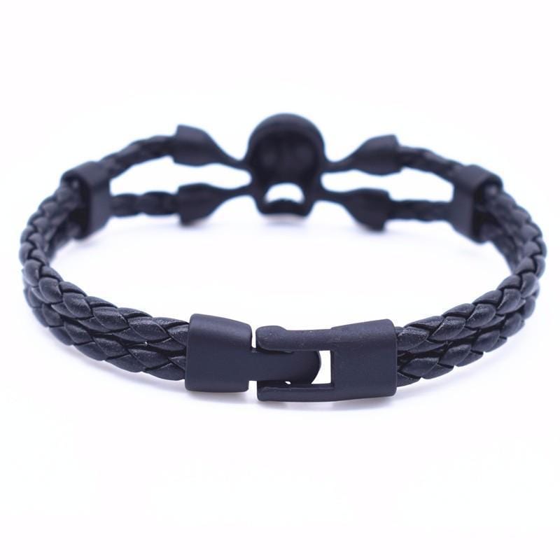 Bracelet Tête De Mort Marque En Cuir | Mon Bracelet Homme