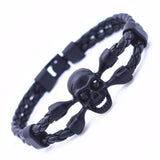 Bracelet Tête De Mort Marque En Cuir | Mon Bracelet Homme