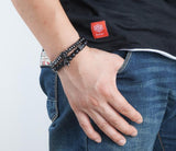 Bracelet Double Tête De Mort Homme | Mon Bracelet Homme