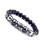 Bracelet Tête de Mort en Perles Naturelles | Mon Bracelet Homme