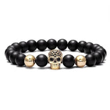 Bracelet Tête De Mort Shamballa en Perles-Mon Bracelet Homme