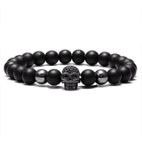 Bracelet Tête De Mort Shamballa en Perles-Mon Bracelet Homme
