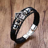 Bracelet Cordon Tête de Mort | Mon Bracelet Homme