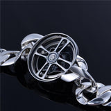 Bracelet Chic Argent Tête De Mort Strass | Mon Bracelet Homme