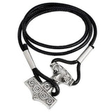 Bracelet Viking avec Motifs en Cuir