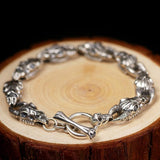 Bracelet Tête de Mort Taureau en Argent | Mon Bracelet Homme