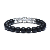 Bracelet Tête De Mort Homme Noir Mat | Mon Bracelet Homme