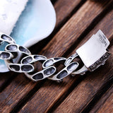 Gourmette Luxe Tête de Mort en Argent | Mon Bracelet Homme