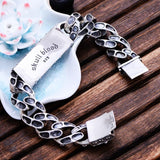 Gourmette Luxe Tête de Mort en Argent | Mon Bracelet Homme