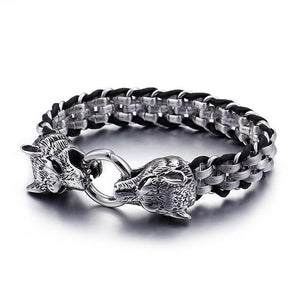 Bracelet Viking Tête de Loup