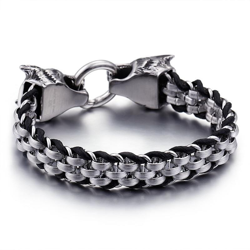 Bracelet Viking Tête de Loup fermoir