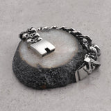 Bracelet Tête de Mort en Acier Inoxydable | Mon Bracelet Homme