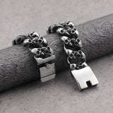 Bracelet Tête de Mort en Acier Inoxydable | Mon Bracelet Homme