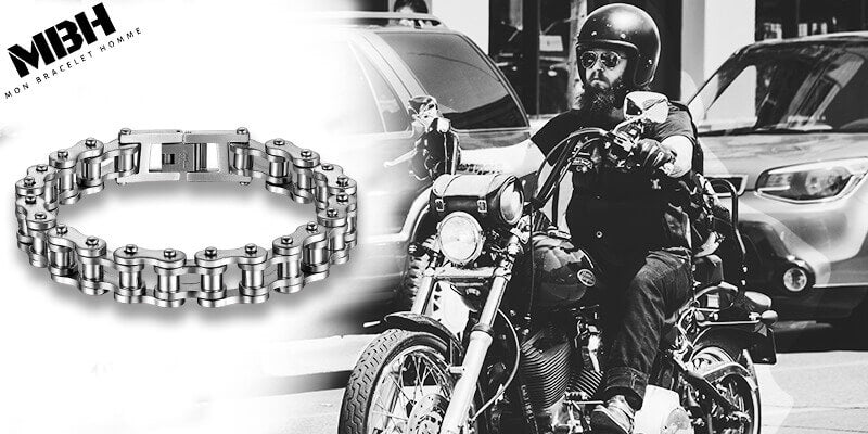 bracelet chaîne de moto homme