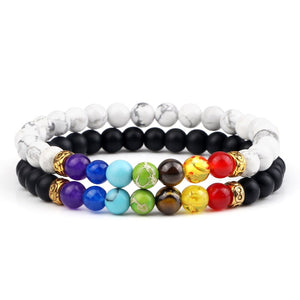 Ensemble De Bracelets 7 Chakras Pour Homme En Perles Kason-Mon Bracelet Homme