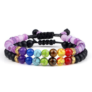 Ensemble De Bracelets 7 Chakras Pour Homme En Perles Lucca-Mon Bracelet Homme