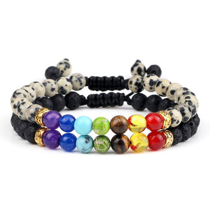 Ensemble De Bracelets 7 Chakras Pour Homme En Perles Ian-Mon Bracelet Homme