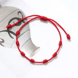 Bracelet rouge à sept nœuds-Mon Bracelet Homme