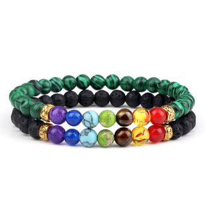 Ensemble De Bracelets 7 Chakras Pour Homme En Perles Camden-Mon Bracelet Homme