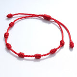 Bracelet rouge à sept nœuds-Mon Bracelet Homme