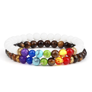 Ensemble De Bracelets 7 Chakras Pour Homme En Perles Royce-Mon Bracelet Homme