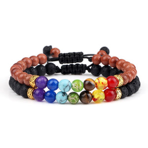 Ensemble De Bracelets 7 Chakras Pour Homme En Perles Graysen-Mon Bracelet Homme