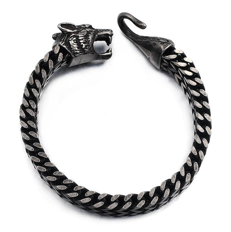 Bracelet Viking Fermoir Queue de Loup acier